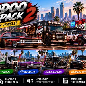 Custom Car Pack FiveM addon vehicles and handling Esx Qbcore standalone GTA 5 RP