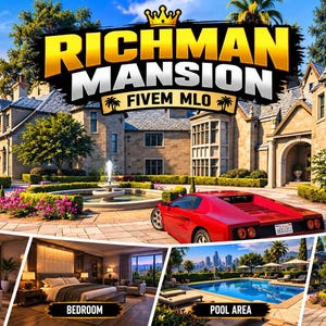 Richman Mansion FiveM MLO house Esx Qbcore standalone GTA 5 RP