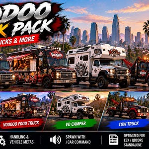 Voodoo Truck Pack: Food Trucks, Camper, Tow Truck (GTA 5 RP Addon)