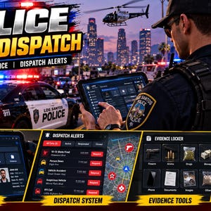 Police Tablet FiveM script with dispatch and evidence for Esx Qbcore GTA 5 RP