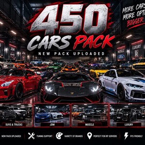 450 CARS PACK | fivem gta 5 vehicle collection | esx qbcore standalone | car pack