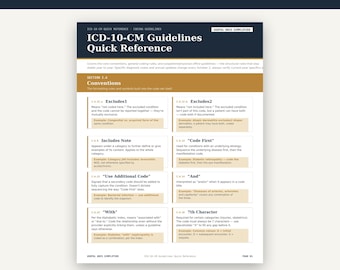 ICD-10-CM Guidelines Quick Reference | Outpatient Coding Cheat Sheet (PDF)