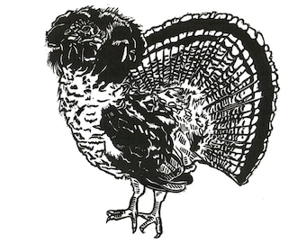 Ruffed Grouse Linocut Print