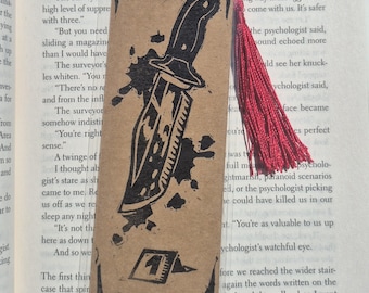 Crime Linocut Bookmark