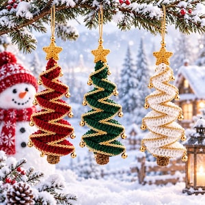 Crochet Spiral Christmas Tree Pattern, Amigurumi Holiday Toy (PDF Download)