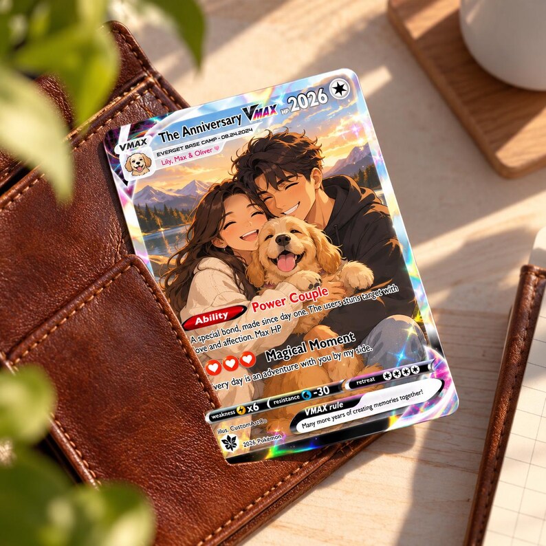 Personalized Pokemon Card, Custom Pokemon Card With Pet Photo, Pokemon ...