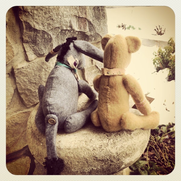 vintage style Winnie the Pooh // jointed 
