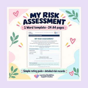 Learning Disability Risk Assessment Template | Person-Centred Care & Family Safety Plan | Editable Word Document