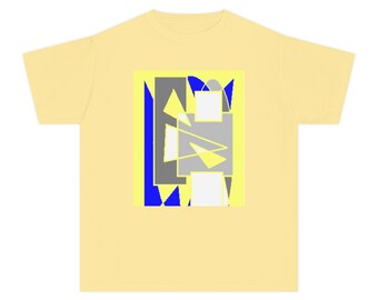 Urban Geometry Youth Midweight Tee, Colorful Abstract Art T-Shirt