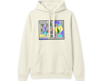 Color Harmony Unisex Hoodie, Colorful Geometric Art Print