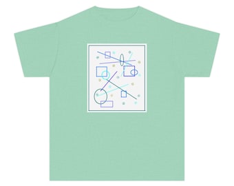 Abstract Art Kids T-Shirt, Colorful Geometric Youth Tee, Artistic Graphic Shirt