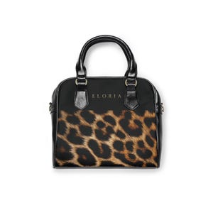 Shoulder Handbag, Leopard Print Tote | High-Grade PU Leather | Removable Strap, Interior Pockets image 1