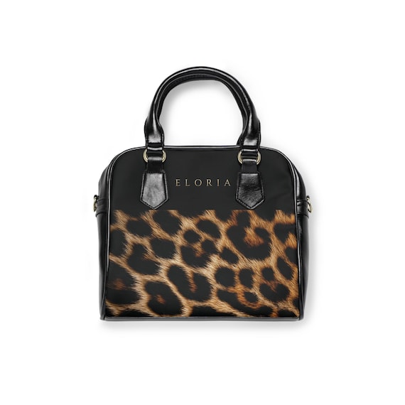 Shoulder Handbag, Leopard Print Tote | High-Grade PU Leather | Removable Strap, Interior Pockets