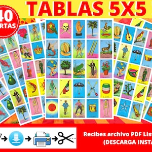 Cartas de Jogo da Loteria Mexicana para Imprimir PDF DOWNLOAD INSTANTÂNEO Arquivo Digital Pronto para Imprimir em Casa. Loteria Mexicana Tradicional Descargable.