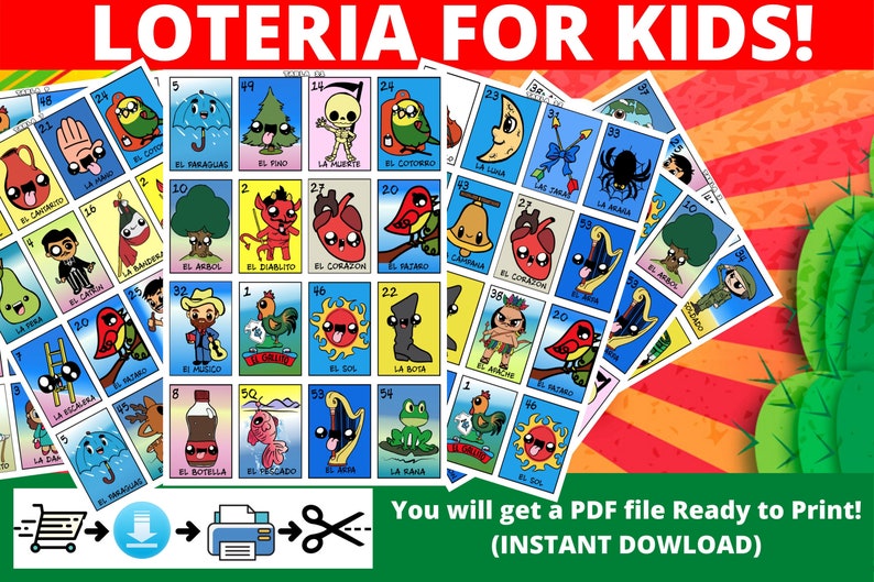 loteria-for-kids-printable-mexican-loteria-game-for-kids-etsy
