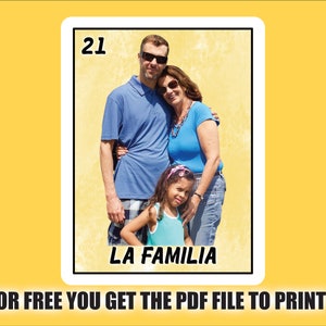 Custom Loteria Shirt From your Picture for Adults and Kids Party Personalized Loteria Card Tshirt From Your Photo Customized Bingo Shirt image 4