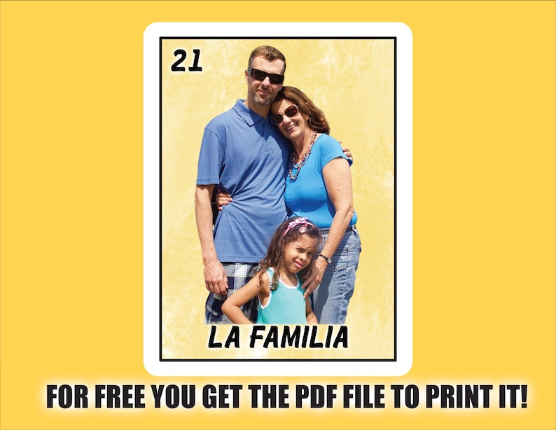 Custom Loteria Shirt From your Picture for Adults and Kids Party Personalized Loteria Card Tshirt From Your Photo Customized Bingo Shirt image 4