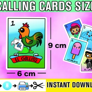 Loteria for Kids Friendly Loteria Game for 200 PLAYERS Big Party and ...