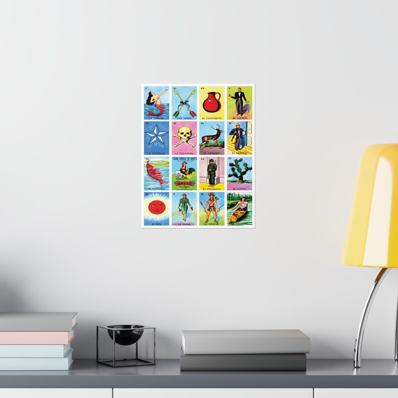 Mexican Loteria Cards Print Posters Wall Art for Home Room Etsy