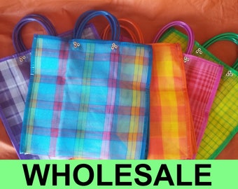 Mexican Mercado Bags LARGE Colorful Plastic Mesh Market Bag Made in Mexico Eco Reusable Bag Strong and Resistant Mexican Bags WHOLESALE