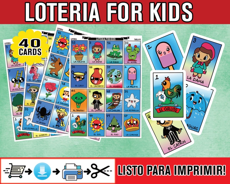Kid Friendly Loteria Game for Party and School BIG Loteria - Etsy