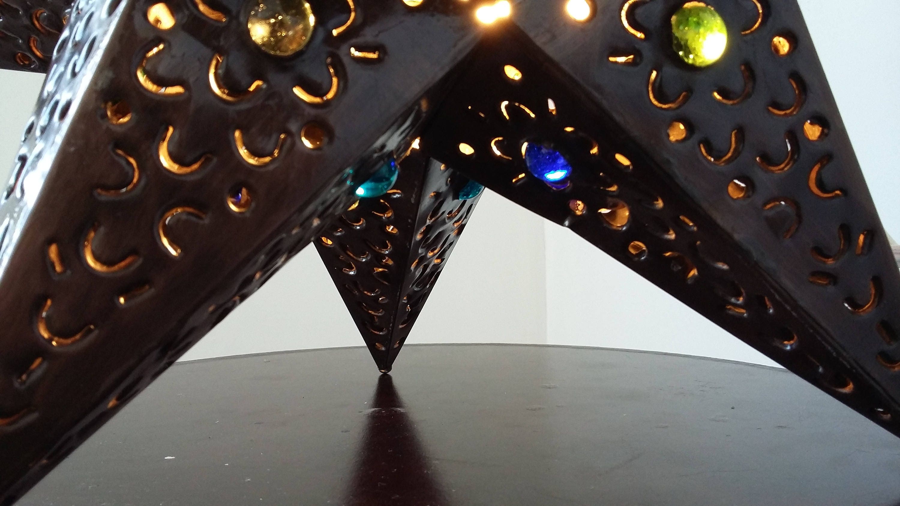 Lampara colgante en forma de estrella con luz interior. Ideal Etsy