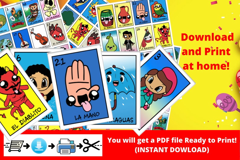 Loteria for Kids Printable Mexican Loteria Game for Kids - Etsy