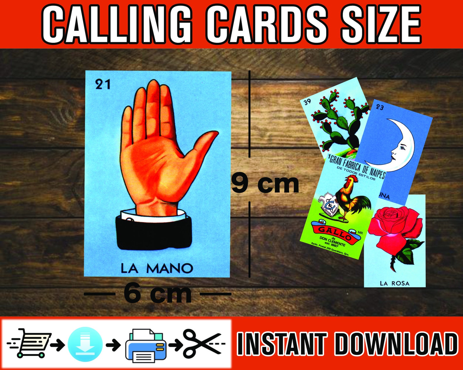 Mexican Loteria Game Cards Printable PDF INSTANT DOWNLOAD - Etsy