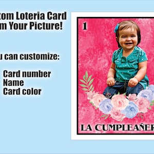 CUSTOM LOTERIA CARD for Birthday Party La Cumpleanera Loteria Card ...