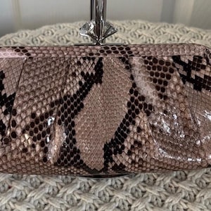 Very Rare Vintage Coach Sample Python Clutch, Made in Italy