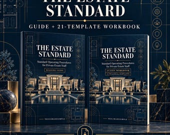 Private Estate SOP Guide & Household Operations Templates | House Manager Workbook | Digital Download