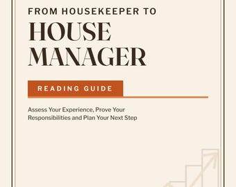 Housekeeper to House Manager Career Toolkit | Reading Guide & Action Workbook (Digital Download)