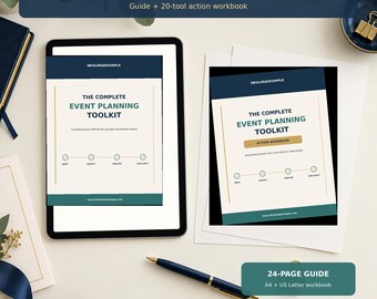 Event Planning Toolkit for House Managers | Printable Guide and 20-Tool Workbook