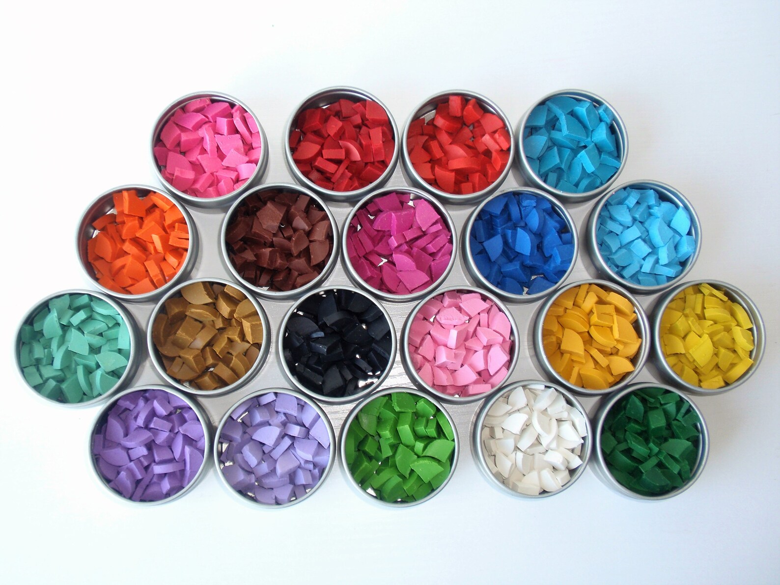 Colored Wax, Set of 21 Colors,