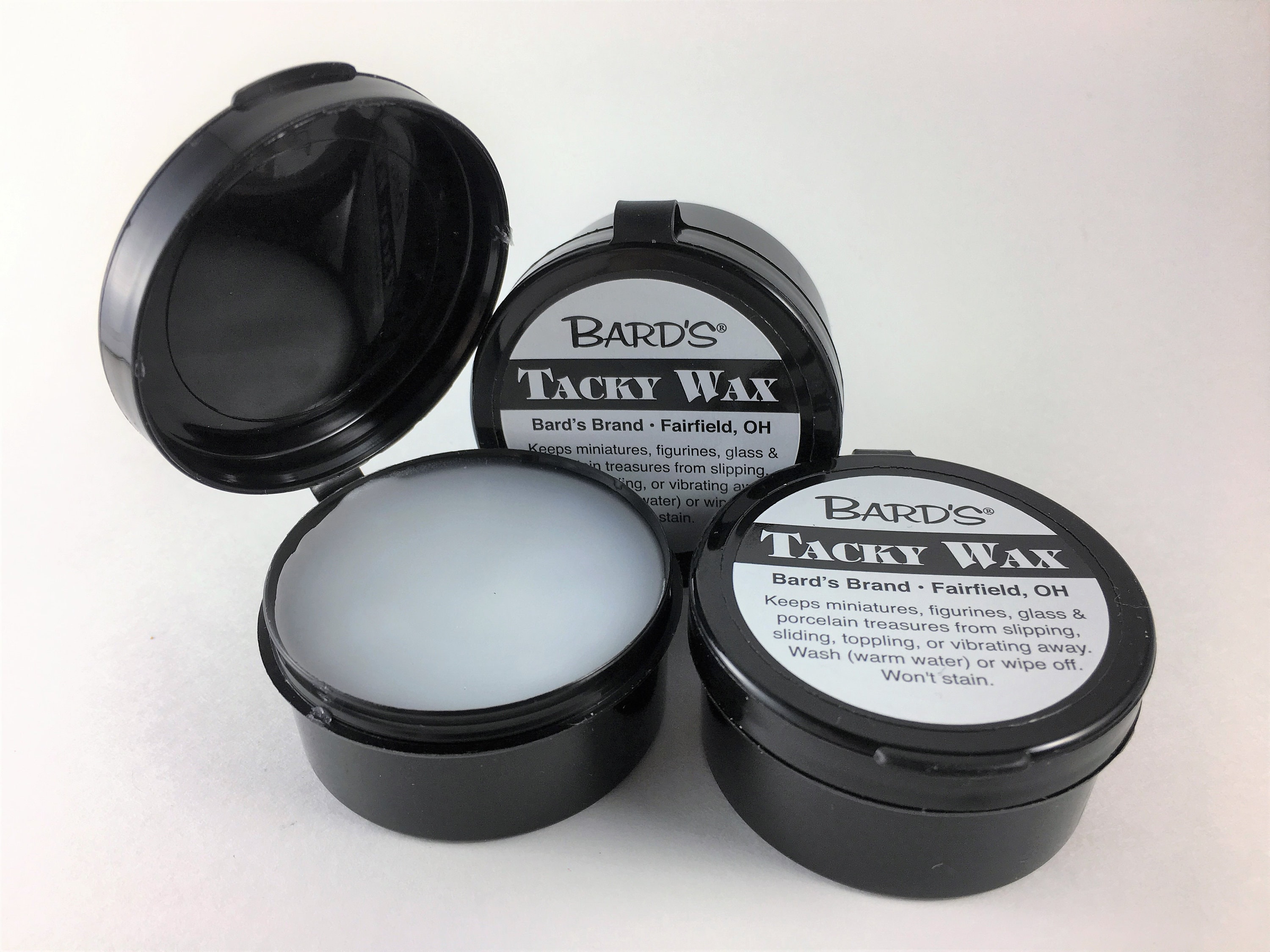 BARD'S TACKY WAX, Tacky Glue, Temporary Translucent Adhesive, Anti