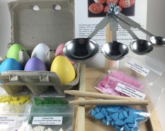 Easter Egg Decorating Kit for Drop Pull Pysanky, Wax Embossed Method of Egg Decorating, DIY Polish Pisanki, Polish Easter Eggs