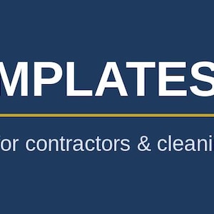 May include: A dark blue rectangular banner featuring the white text JAEC24 TEMPLATES, followed by the text Bookkeeping spreadsheets for contractors & cleaning businesses, and the words English · Español in yellow, with a yellow horizontal line.