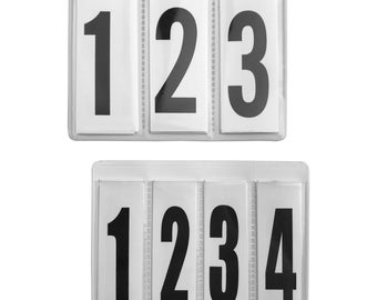 Insert de numéro interchangeable de rechange pour porte-numéros en cuir (paire)