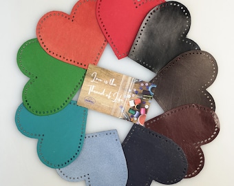 Hamag™ Heart Kangaroo Leather Elbow Knee Patches - Par. Elección de 4 colores / Parches de bricolaje / Parches de costura / Parches de reparación / Codo de rodilla