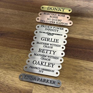 Plaque signalétique de cheval personnalisée | Plaque signalétique personnalisée avec vis ou rivets | Fait main | Personnalisez votre nom | Cadeaux