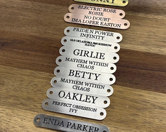 Personalised Horse Nameplate | Custom Horse Halter Nameplate with Screws or Rivets | Handmade | Customise Your Name | Gifts