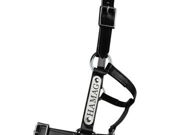 馬用 PVC ホルター | 馬用ホルター | パーソナライズされたホルター | ステンレススチール製継手 | 刻印入り馬ネームプレート |