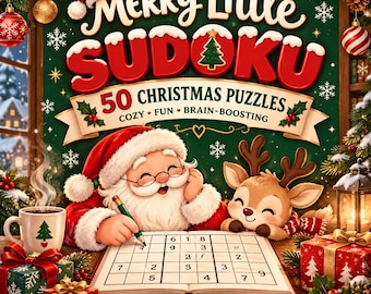 Weihnachts-Sudoku-Rätselbuch | 50 weihnachtliche Rätsel (Digitaler Download)