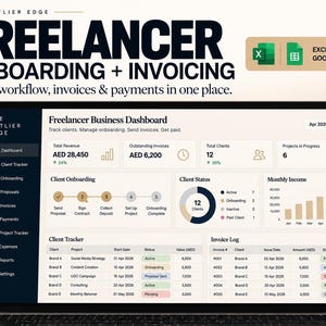 Freelancer Onboarding & Invoice Tracker, Enquiry to Payment Workflow (Excel/Google Sheets)