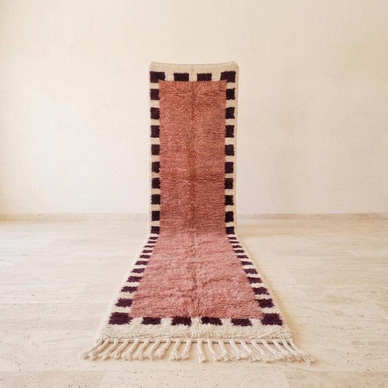 Berber Rug Pattern Burgundy Berber Runner - Etsy UK