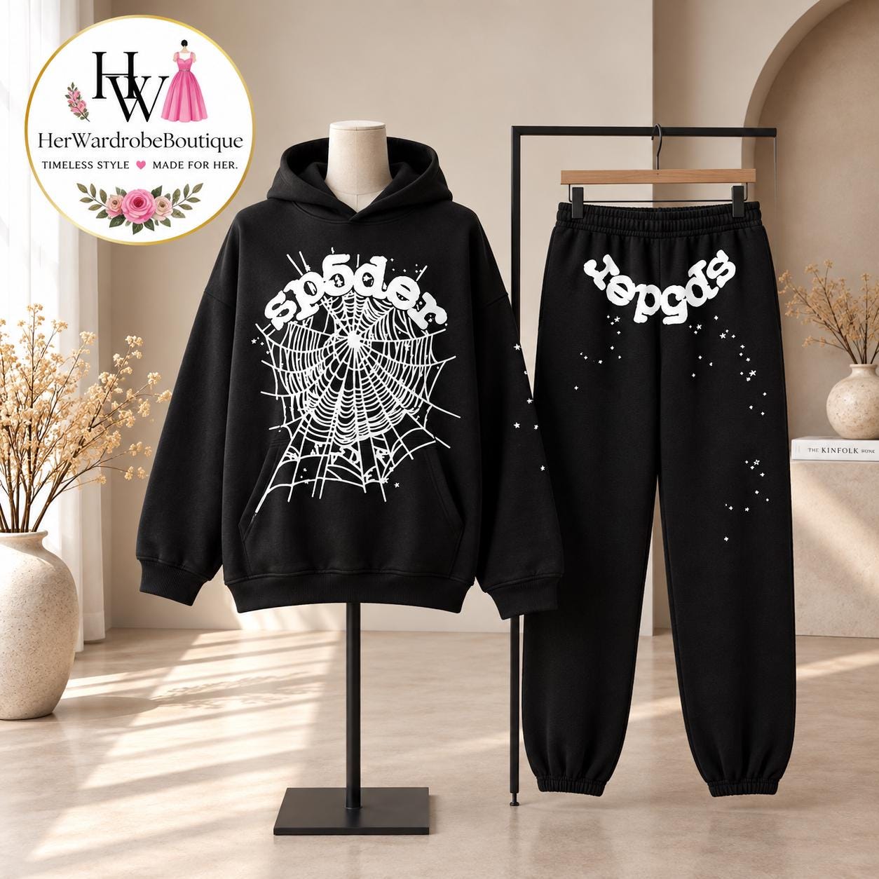 Sp5der hoodie black - Etsy 日本