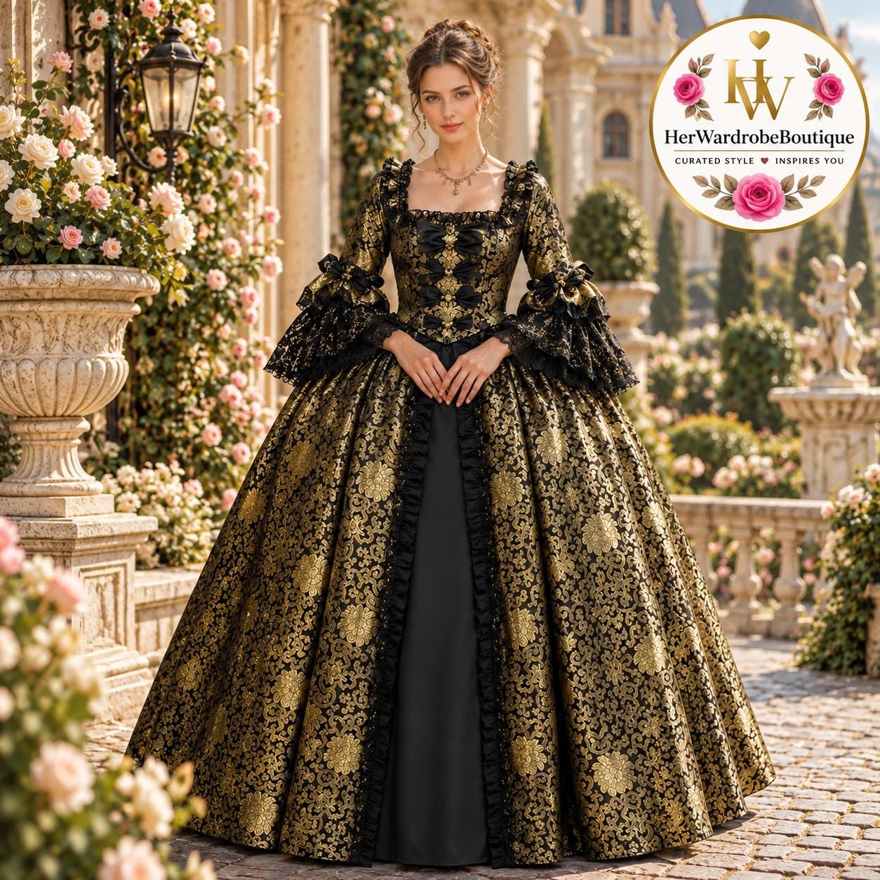 black and gold dress australia Party Majestic wedding dress