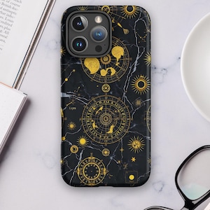 Mystical Night Sky Magic Seamless Case, Occult Witchy Astronomy Pattern