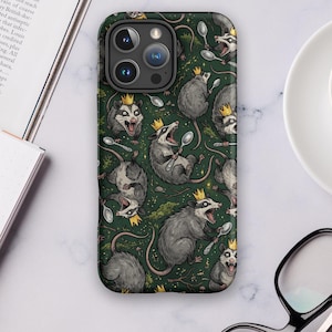 Royal Opossum Crown Tough Case for iPhone®, Funny Silver Spoon Woodland Cover