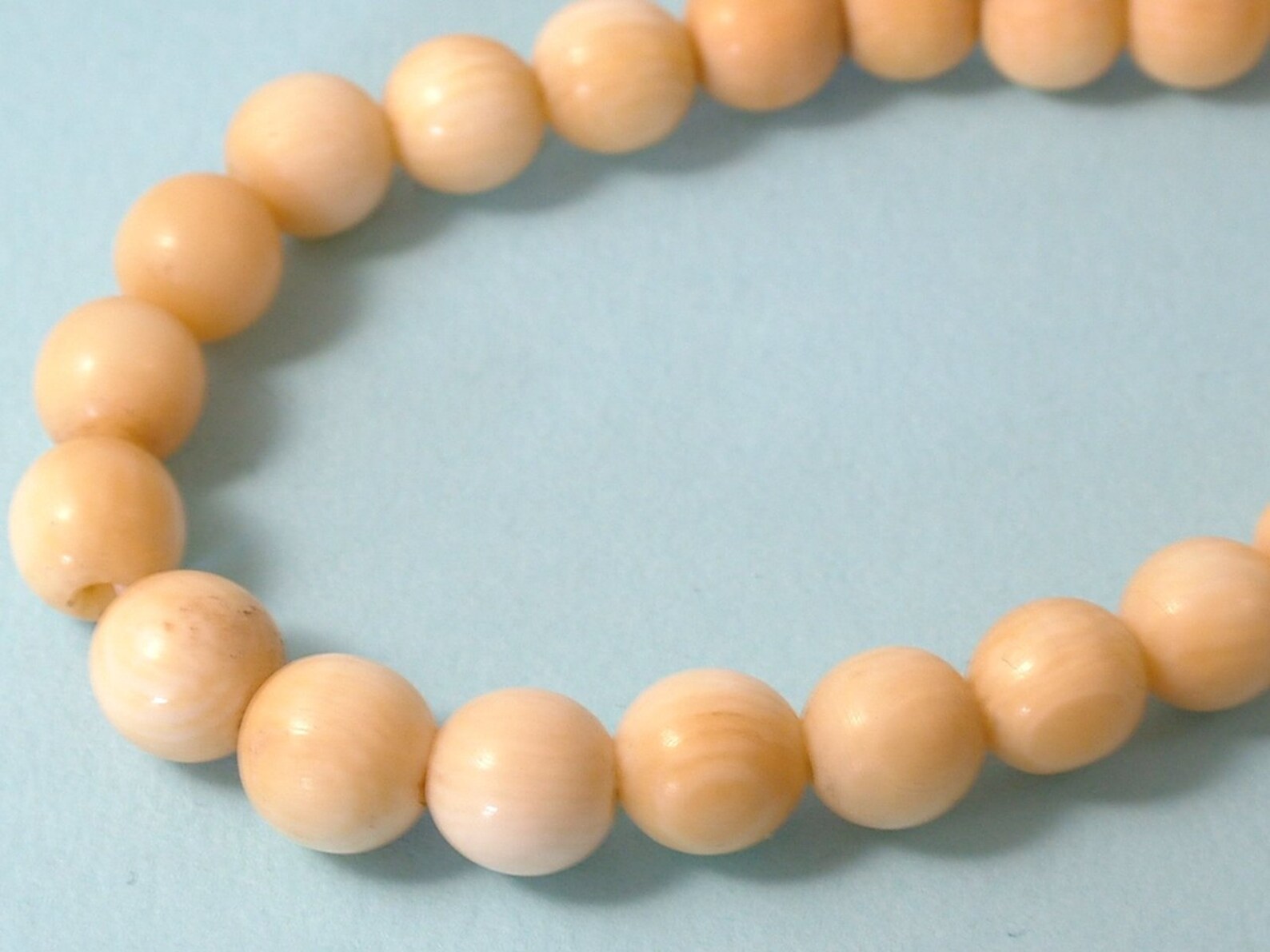 Antique Victorian 1800s pre ban ivory bead necklace Etsy